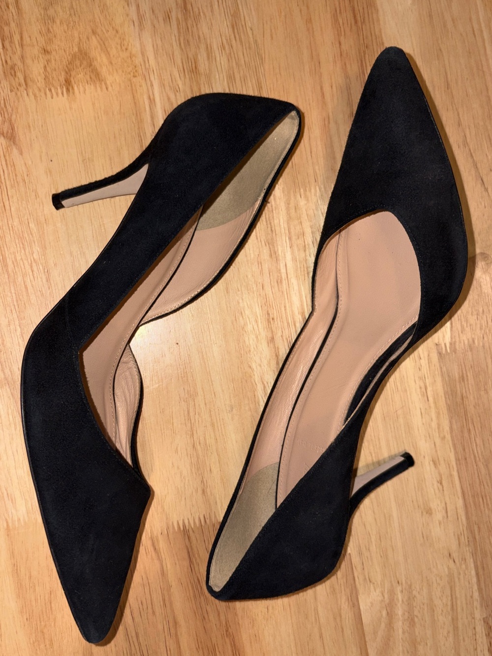 J. Crew Black Suede Pointed-Toe Pumps - Picture 3 of 7